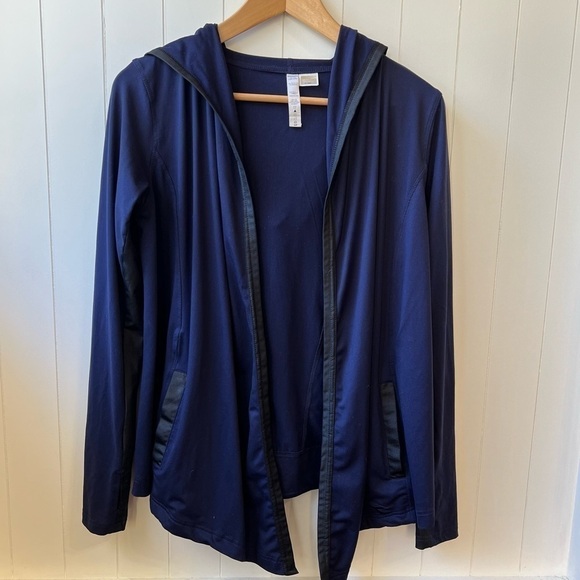 Diadora Hooded Cover Up Jacket, Blue, Size Small - Picture 1 of 9